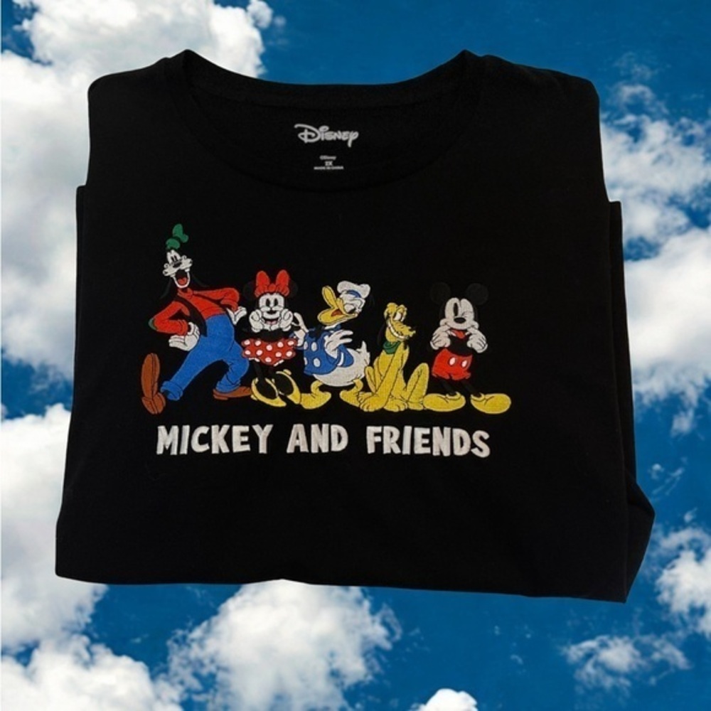 Disney Embroidered Mickey and Friends Tee